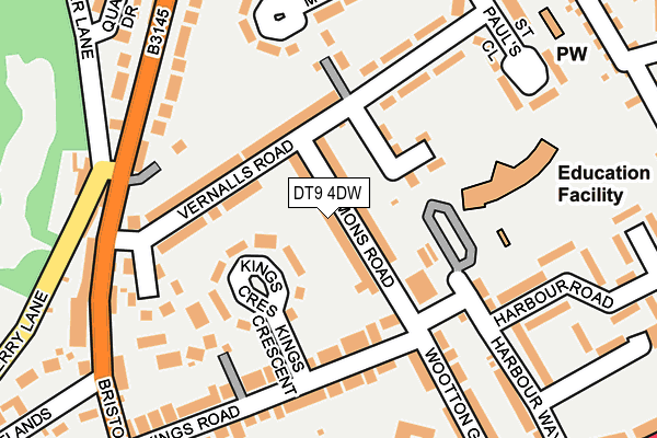 DT9 4DW map - OS OpenMap – Local (Ordnance Survey)