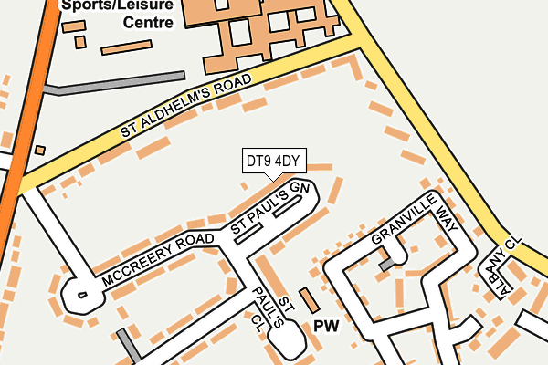 DT9 4DY map - OS OpenMap – Local (Ordnance Survey)