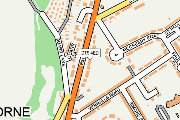 DT9 4ED map - OS OpenMap – Local (Ordnance Survey)