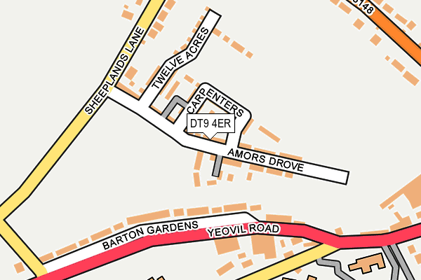 DT9 4ER map - OS OpenMap – Local (Ordnance Survey)