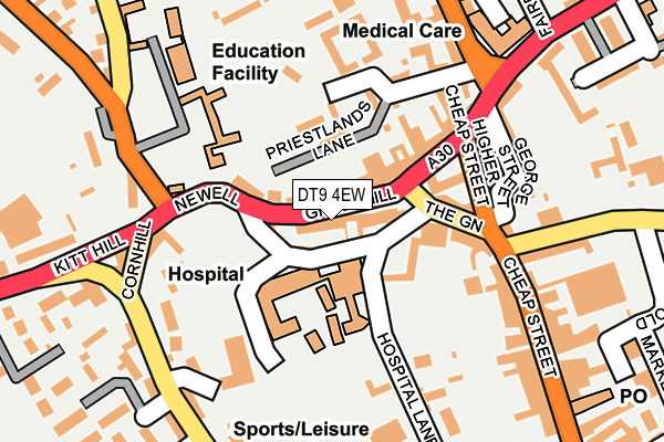 DT9 4EW map - OS OpenMap – Local (Ordnance Survey)