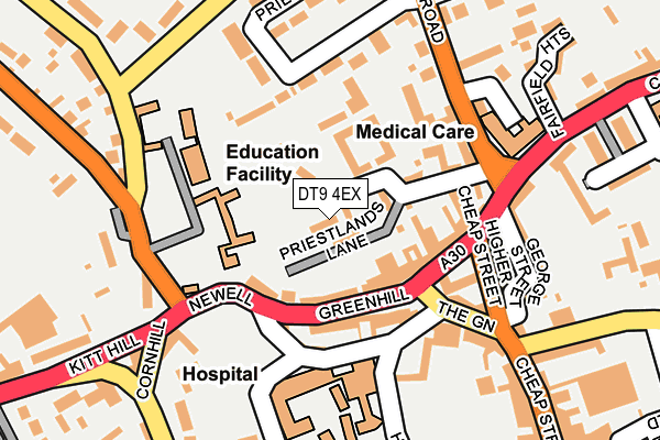 DT9 4EX map - OS OpenMap – Local (Ordnance Survey)