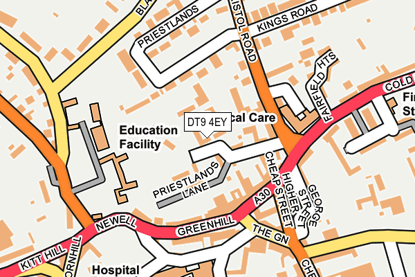 DT9 4EY map - OS OpenMap – Local (Ordnance Survey)