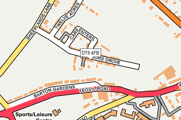 DT9 4FB map - OS OpenMap – Local (Ordnance Survey)