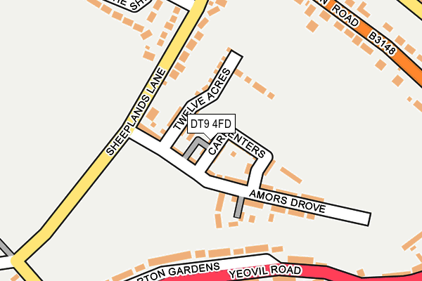 DT9 4FD map - OS OpenMap – Local (Ordnance Survey)