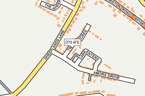DT9 4FE map - OS OpenMap – Local (Ordnance Survey)