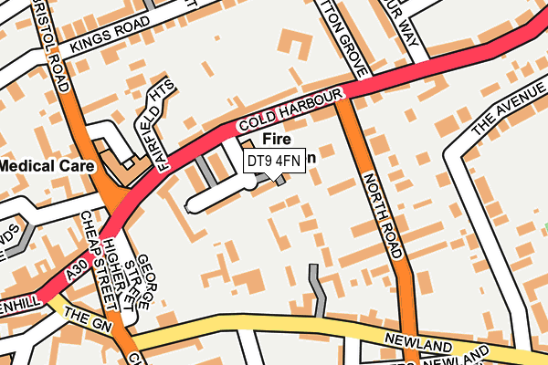 DT9 4FN map - OS OpenMap – Local (Ordnance Survey)