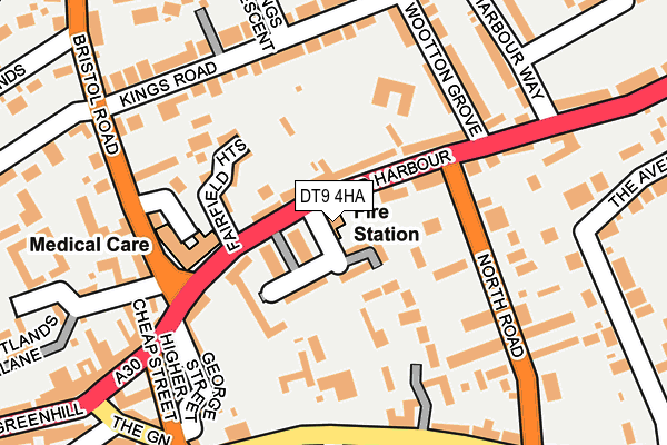 DT9 4HA map - OS OpenMap – Local (Ordnance Survey)