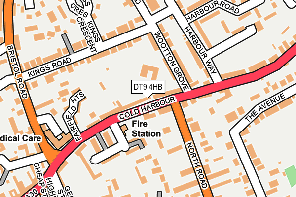 DT9 4HB map - OS OpenMap – Local (Ordnance Survey)