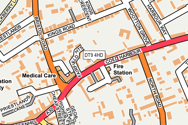 DT9 4HD map - OS OpenMap – Local (Ordnance Survey)