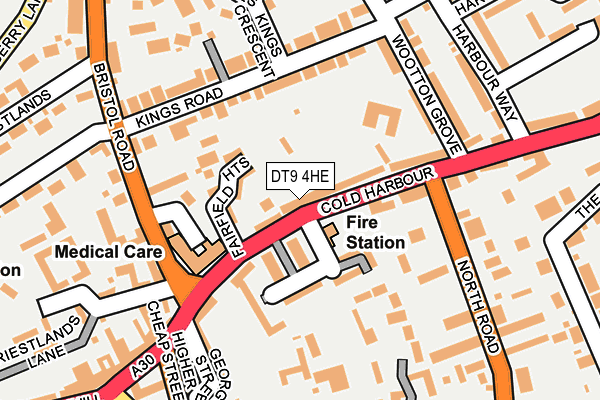 DT9 4HE map - OS OpenMap – Local (Ordnance Survey)