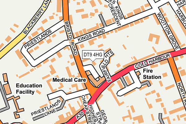 DT9 4HG map - OS OpenMap – Local (Ordnance Survey)