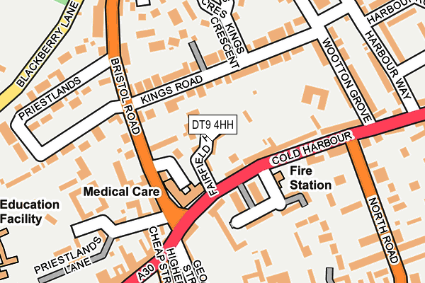 DT9 4HH map - OS OpenMap – Local (Ordnance Survey)