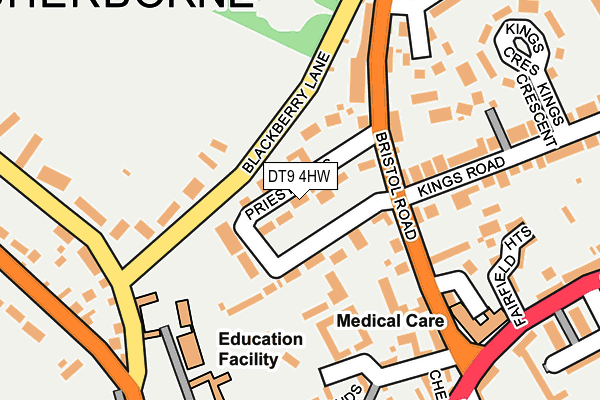 DT9 4HW map - OS OpenMap – Local (Ordnance Survey)