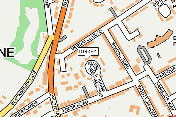 DT9 4HY map - OS OpenMap – Local (Ordnance Survey)