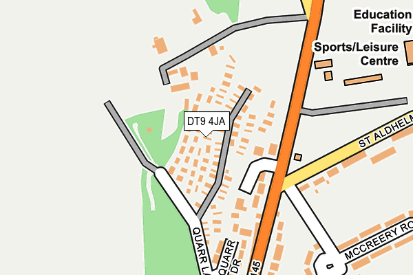 DT9 4JA map - OS OpenMap – Local (Ordnance Survey)