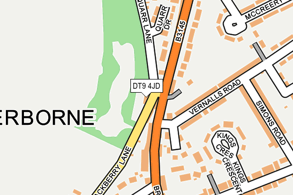 DT9 4JD map - OS OpenMap – Local (Ordnance Survey)