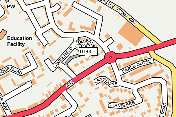 DT9 4JL map - OS OpenMap – Local (Ordnance Survey)