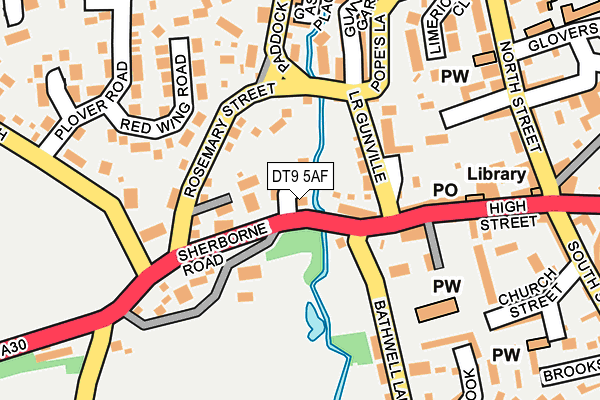 DT9 5AF map - OS OpenMap – Local (Ordnance Survey)