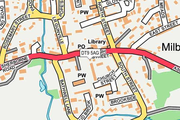 DT9 5AG map - OS OpenMap – Local (Ordnance Survey)