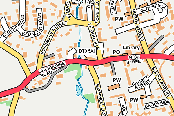 DT9 5AJ map - OS OpenMap – Local (Ordnance Survey)