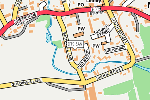 DT9 5AN map - OS OpenMap – Local (Ordnance Survey)