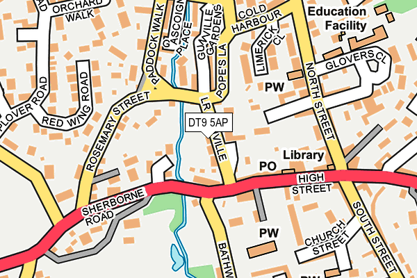 DT9 5AP map - OS OpenMap – Local (Ordnance Survey)