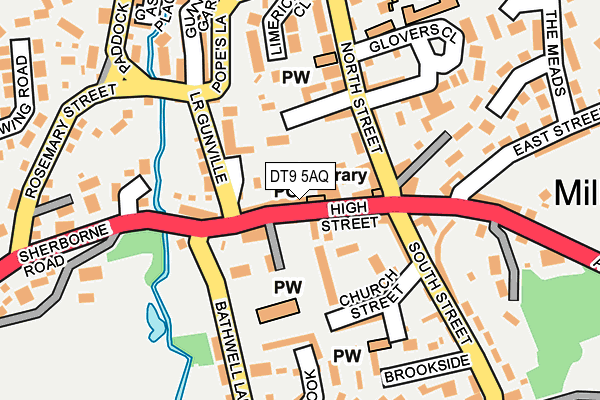 DT9 5AQ map - OS OpenMap – Local (Ordnance Survey)