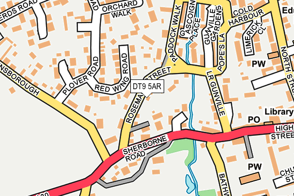 DT9 5AR map - OS OpenMap – Local (Ordnance Survey)