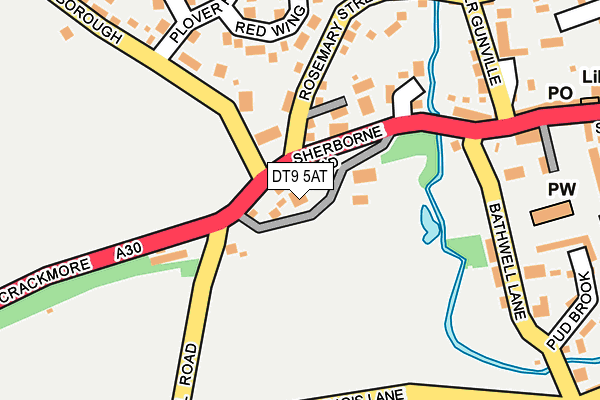 DT9 5AT map - OS OpenMap – Local (Ordnance Survey)