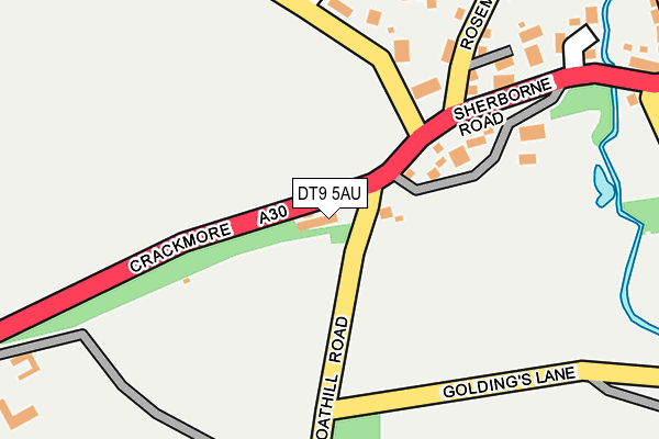 DT9 5AU map - OS OpenMap – Local (Ordnance Survey)