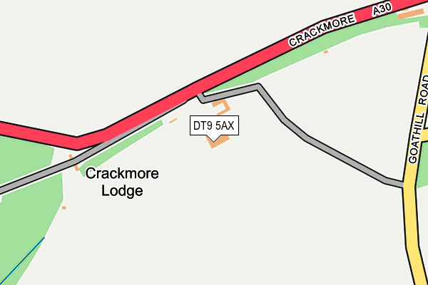 DT9 5AX map - OS OpenMap – Local (Ordnance Survey)