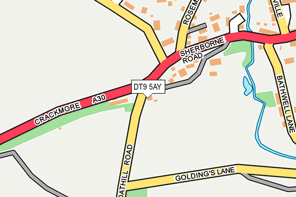 DT9 5AY map - OS OpenMap – Local (Ordnance Survey)