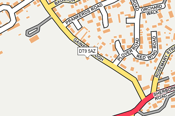 DT9 5AZ map - OS OpenMap – Local (Ordnance Survey)