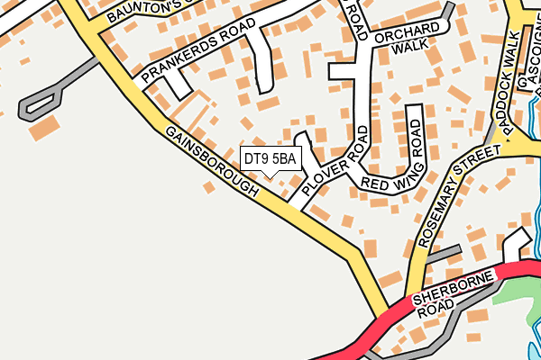 DT9 5BA map - OS OpenMap – Local (Ordnance Survey)