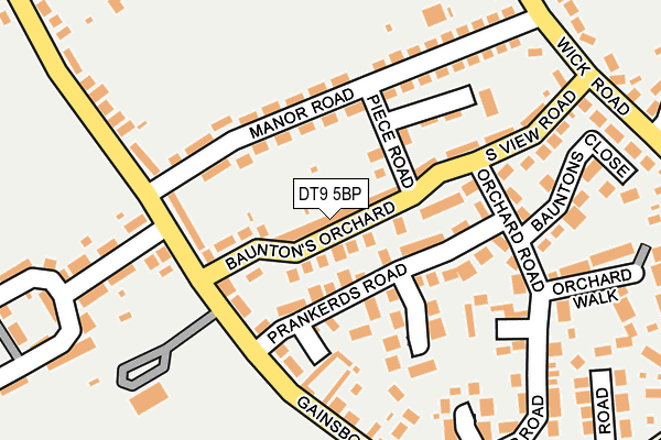 DT9 5BP map - OS OpenMap – Local (Ordnance Survey)