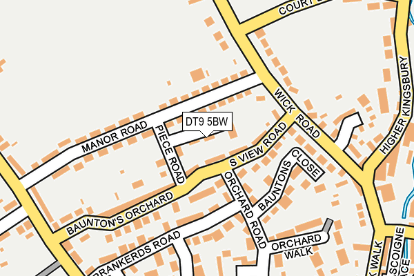 DT9 5BW map - OS OpenMap – Local (Ordnance Survey)