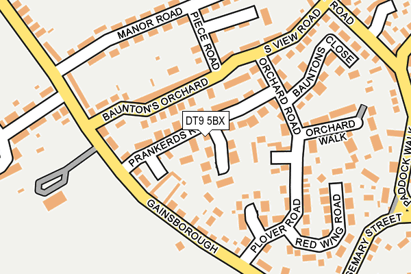DT9 5BX map - OS OpenMap – Local (Ordnance Survey)