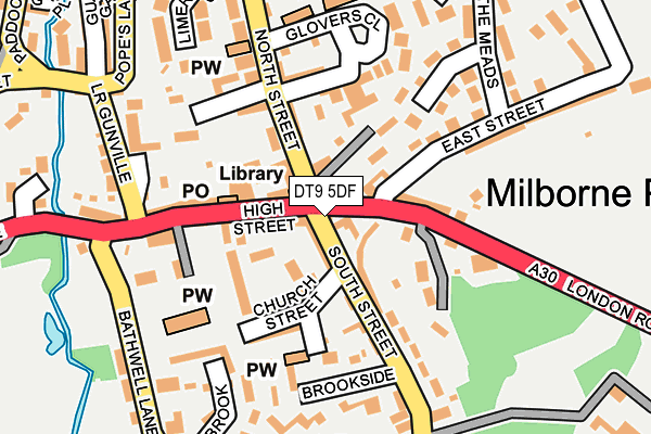 DT9 5DF map - OS OpenMap – Local (Ordnance Survey)