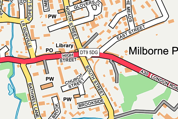 DT9 5DG map - OS OpenMap – Local (Ordnance Survey)