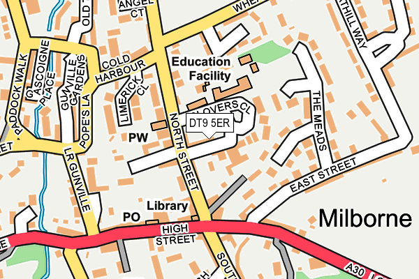 DT9 5ER map - OS OpenMap – Local (Ordnance Survey)