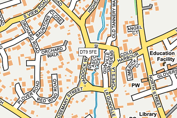 DT9 5FE map - OS OpenMap – Local (Ordnance Survey)