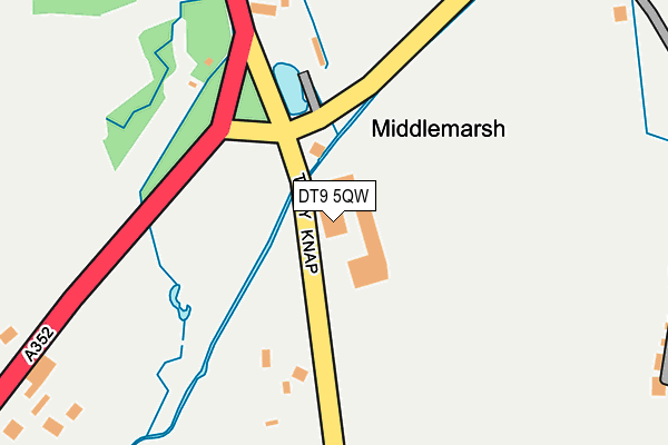 DT9 5QW map - OS OpenMap – Local (Ordnance Survey)