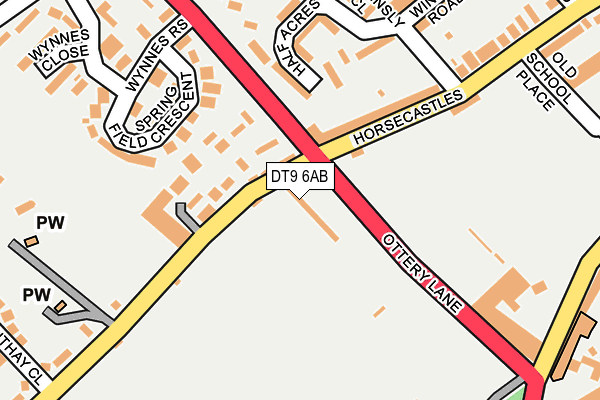 DT9 6AB map - OS OpenMap – Local (Ordnance Survey)