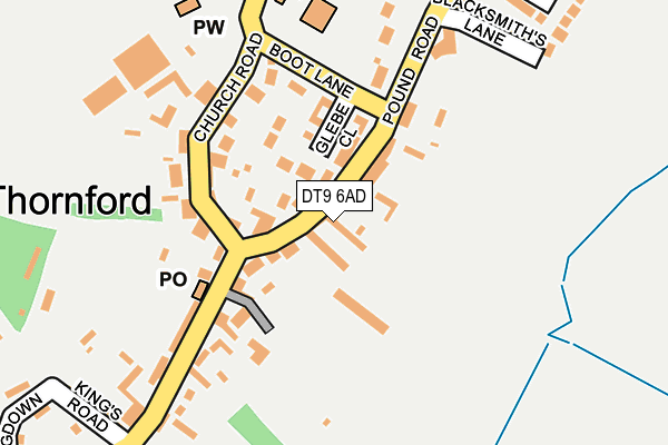 DT9 6AD map - OS OpenMap – Local (Ordnance Survey)