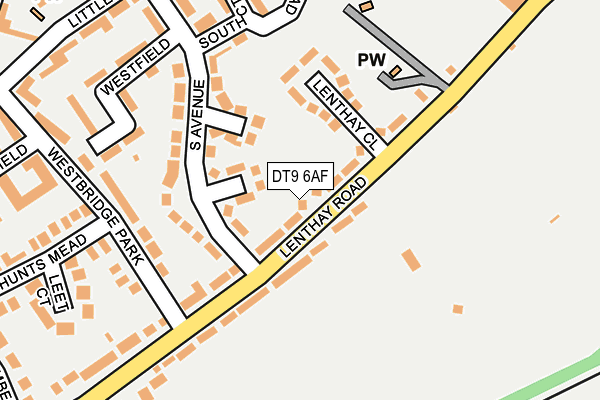 DT9 6AF map - OS OpenMap – Local (Ordnance Survey)