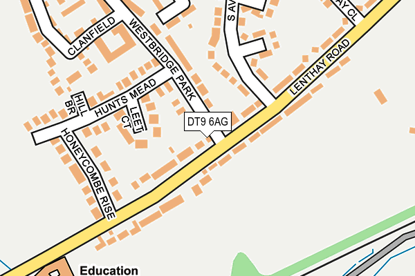 DT9 6AG map - OS OpenMap – Local (Ordnance Survey)