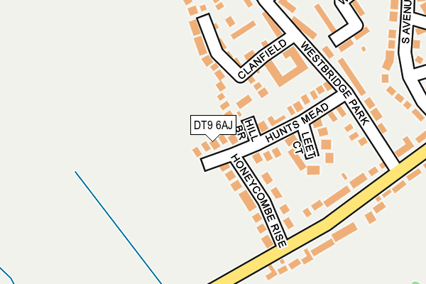 DT9 6AJ map - OS OpenMap – Local (Ordnance Survey)