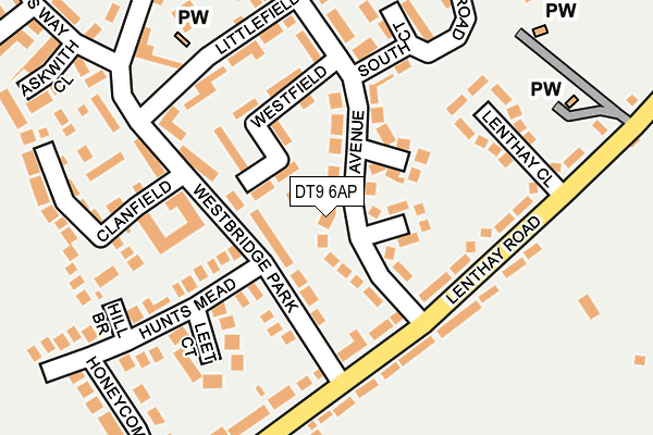 DT9 6AP map - OS OpenMap – Local (Ordnance Survey)
