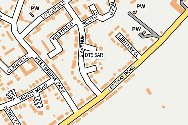 DT9 6AR map - OS OpenMap – Local (Ordnance Survey)